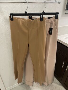 Express Womens Work Pants Bundle (camel and nude/pink) sizes small & 0R